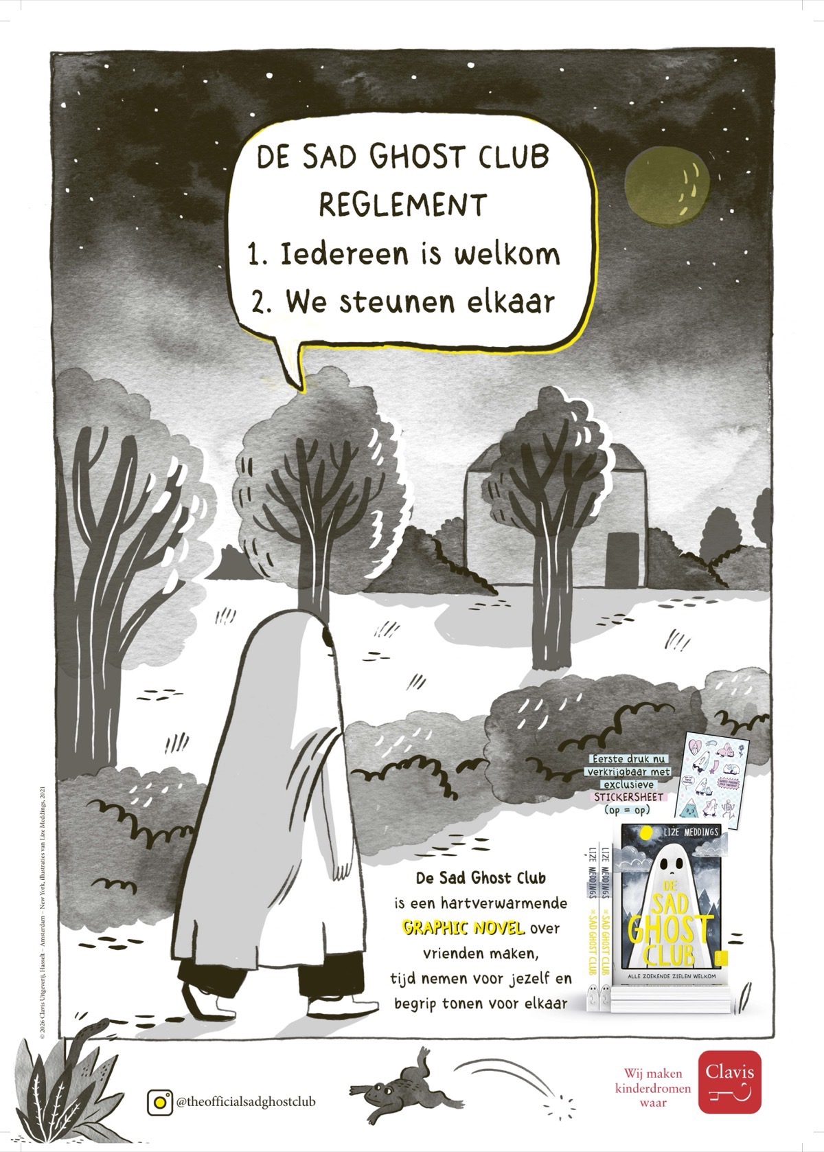 Poster van De Sad Ghost Club met het clubreglement